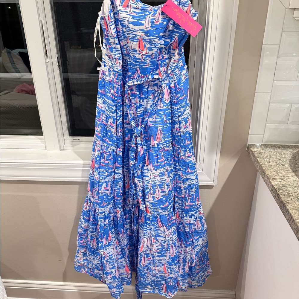 Lilly Pulitzer Zanzibar Blue Analese Midi Dress